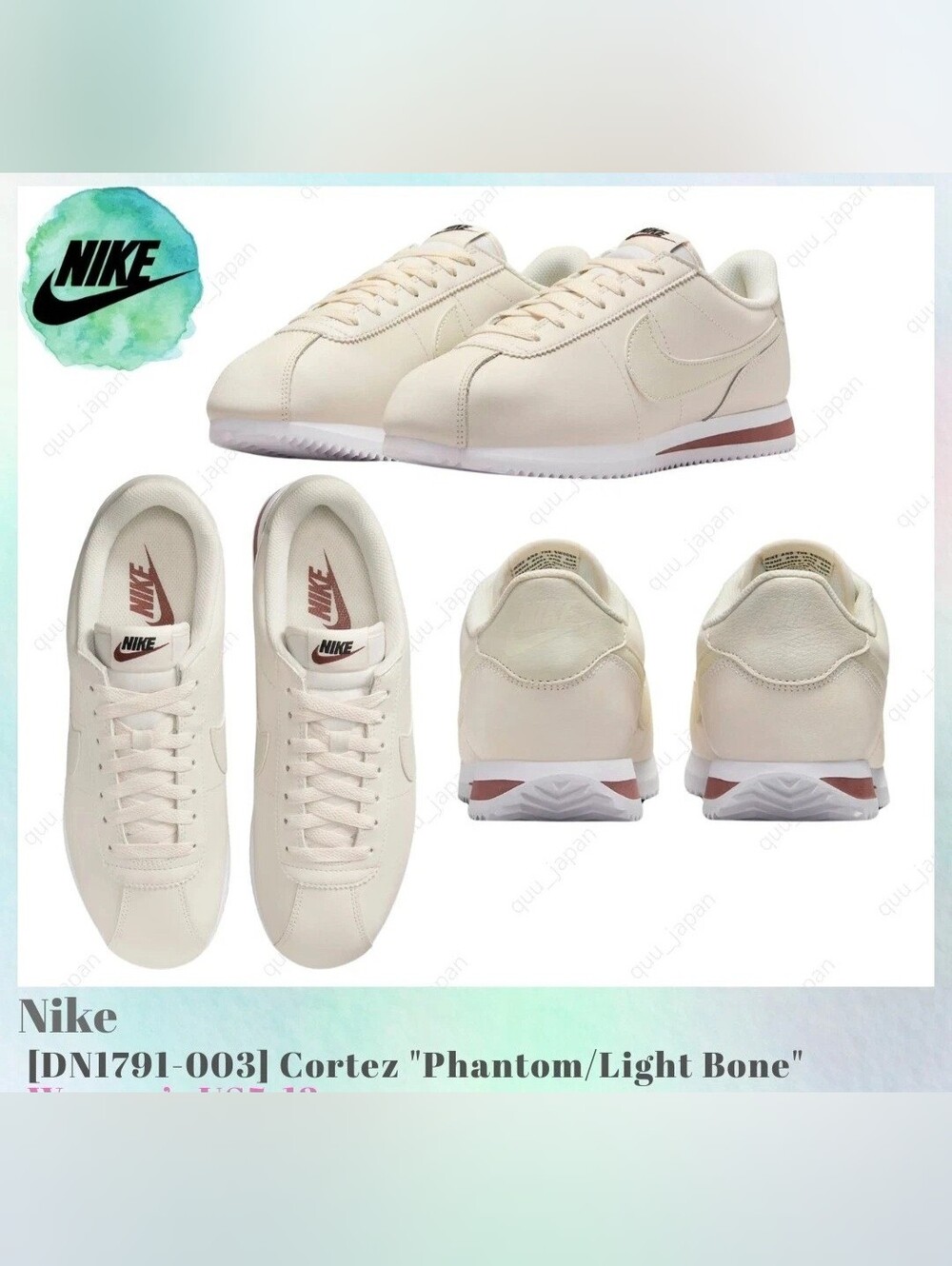 Nike Women's Classic White Leather Low-Top Cortez Sneakers